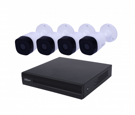 CAMA-KIT DAHUA Kit XVR + 4 Camaras Bullet 2MP 1080p Incluye Disco duro 1tb