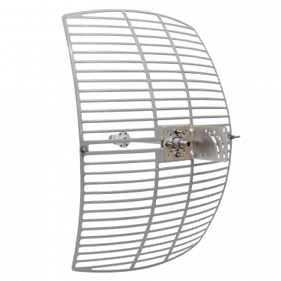 ANT-5827 Antena parabólica de rejilla 26,5dBi 5GHz banda 5,15-5,85GHz haz 6ºx9º conector N-Hembra 30cm desarmable 40x60cm
