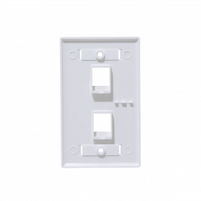 FP2W BLANCO con/Identificadores 2-Keystone Placa Frontal Vertical 70x114mm