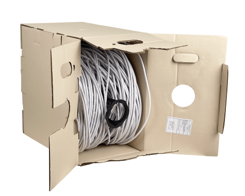 UC-C6A-CMR UI UTP RFuego Cat6A Interior Blanco 305mt 23AWG 10Gbps CMR Caja Cable