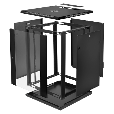 RK15-6LD LINKMADE Desarmado 15U 60CM-Fondo Rack Pared Muro Negro