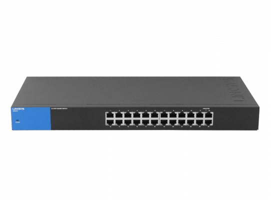 LGS124 LINKSYS Conmutador Gigabit de 24 puertos 10/100/1000 no administrable para montaje en rack, entrada C13 100-240VAC, versión 2