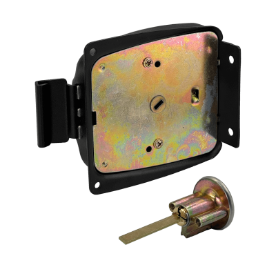 LOCK-CS FERRETOOLS Cerradura de superficie horizontal con tambor de 55mm y 5 pines, incluye 3 llaves