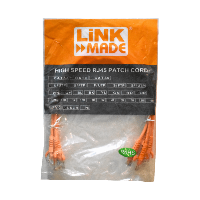 CP6B-05-4 LINKMADE 4un 50cm CAT6 NARANJO LSZH Cable Patch inyectado 4x0,5mt