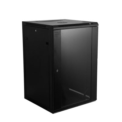 RK18-6L LINKMADE Armario Rack de Pared de 18U con 60cm de Fondo Negro incluye-2U-M6
