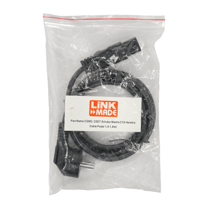 CSMD CEE7-Schuko-Macho a C19-Hembra Cable de Alimentación 1,5-1,8 metros