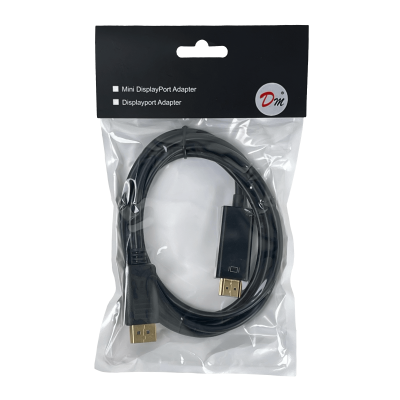 DPHDMI-2MM Cable conector DisplayPort macho a HDMI macho, longitud 1.8 metros (180cm), color negro