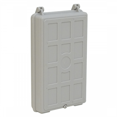 BOX-24C 24-Manguito 8-CL-Rectangular IP52 Caja Gris Terminación Fibra Óptica NAP