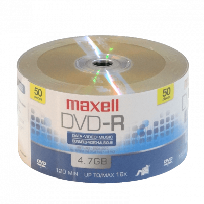 DVD-R50 MAXELL Paquete DVD-R 50-unidades 16x 4,7GB 4.7GB 1-6horas