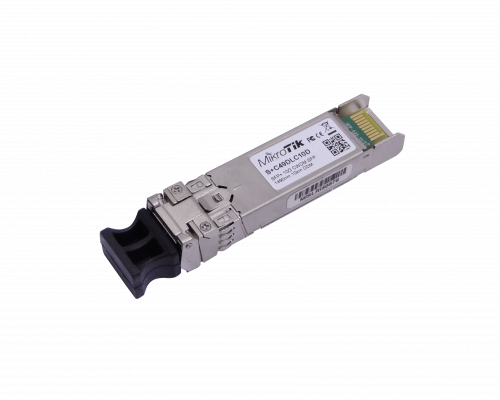 S+C49DLC10D MIKROTIK Módulo transceptor SFP+ individual 1490nm 10G monomodo 10km con 2 conectores LC y DDM para multiplexor CWDM-MUX8A
