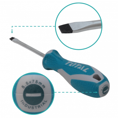 LLADOR-503. TOTAL Paleta 5x75mm Atornillador 1-unidad 5,5mm imantado THT21356