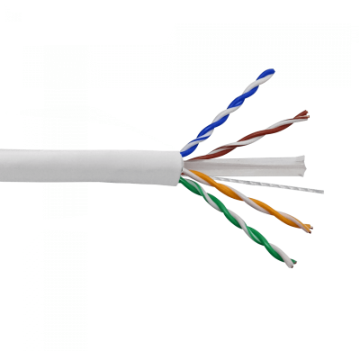 CB6D-UW1 DAHUA Bobina de 100 metros de cable UTP categoría 6, color blanco, cubierta PVC, conductor unifilar de cobre calibre AWG24, referencia PFM920I-6UN