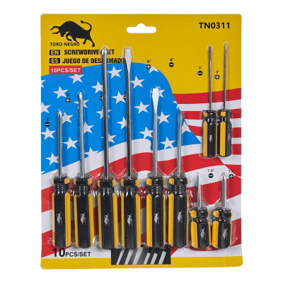 LLADORES-10 Kit 5-Paleta-3-5-6-6-6 / 5-Cruz-0-1-2-2-2 10-Destornilladores TN0311
