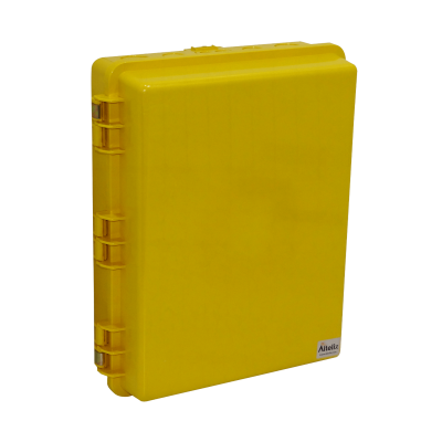 NP171406Y ALTELIX Caja de Poliéster Amarilla 432x355x152mm IP55 para Exteriores NEMA3 PC+ABS