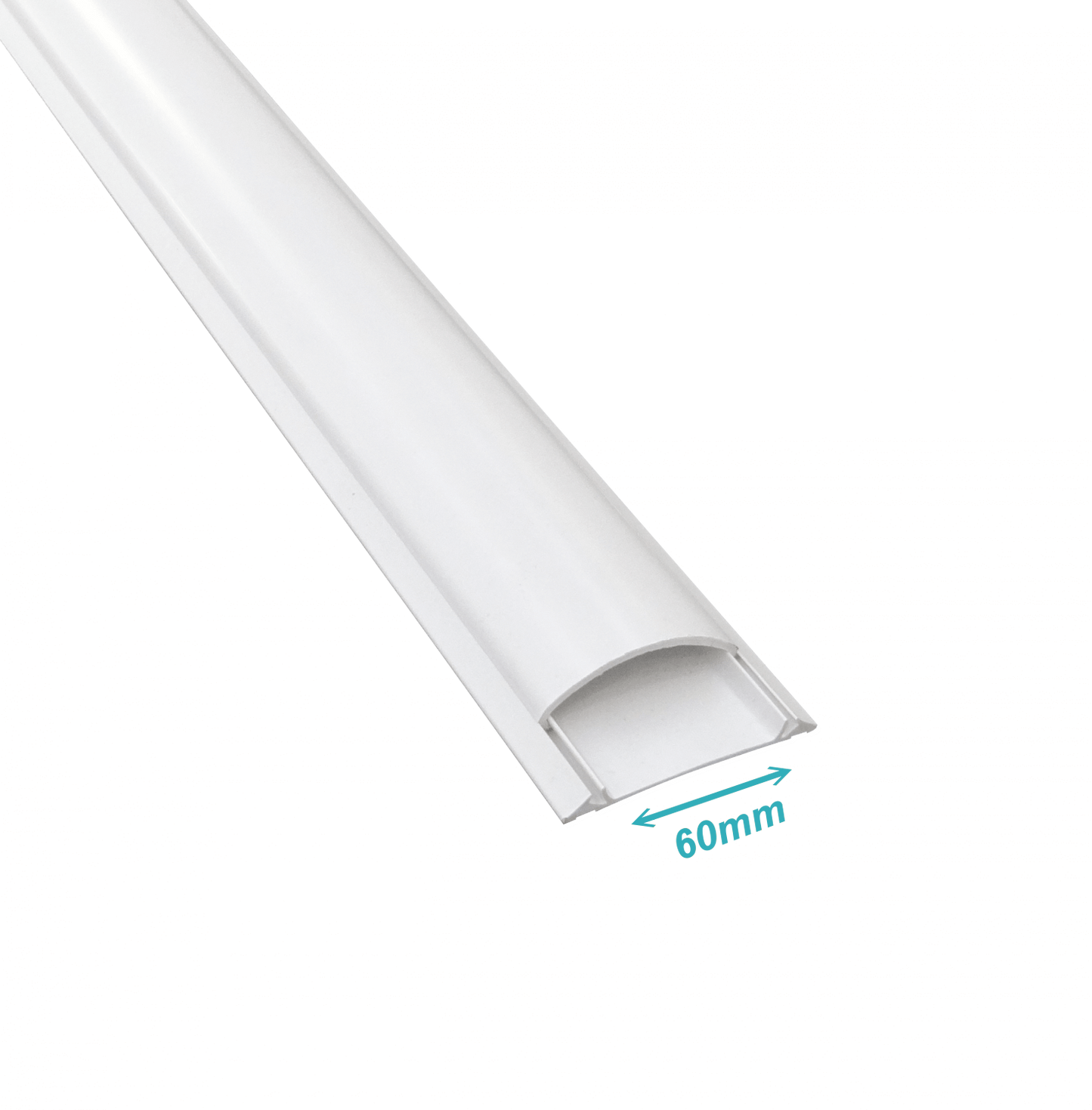 CC-P6516 LINKCHIP Canaleta de Suelo Blanca de PVC de 65x16mm y 2 metros con Tapa de 2,1mm y Base de 1,4mm