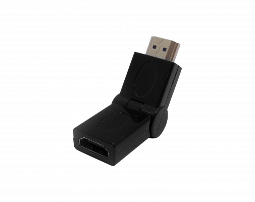 HDMI-LV Adaptador Acodado HDMI v1.4 Macho a Hembra con Giro de 180 Grados, Compatible con 3D y 4K