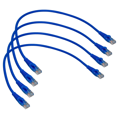 CPA-05-4 LINKMADE 4UN 50CM CAT5E AZUL LSZH LATIGUILLO PATCH MOLDEADO MULTIFILAR