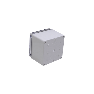TJ-AT-1212 TIBOX 125x125x100mm Carcasa ABS IP66 Cubierta-Transparente con Placa-Aluminio