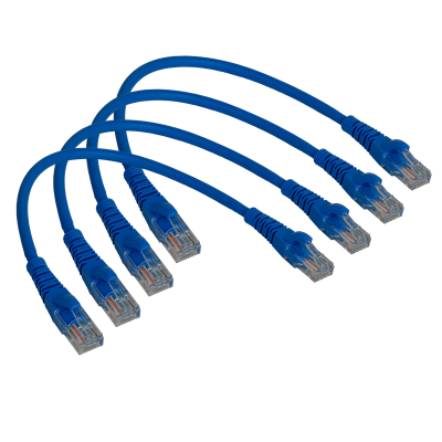 CPA-03-4 LINKMADE 4UN 30CM CAT5E AZUL LSZH LATIGUILLO DE RED MOLDEADO MULTIHILO