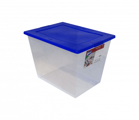 PLA-27 WENCO Recipiente con Tapa 27Litros Transparente 33x42cm 30cm-Alto Polipropileno Rectangular Mybox