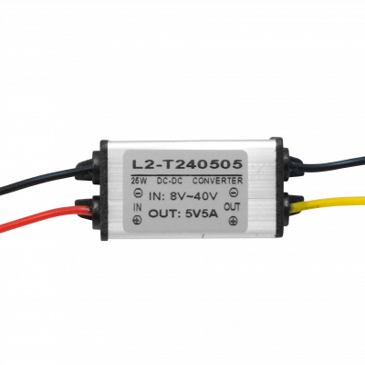 DCDC-5V Convertidor in:8-40VDC (in:12/24V) out:5VDC 5A 25W DC-DC Step Down