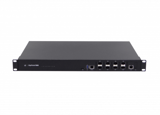 ER-8-XG Enrutador UBIQUITI 16 núcleos hasta 1,8GHz, soporte BGP/Multicore, 1-1000, 8 puertos SFP+ 10G, consola RJ45, almacenamiento USB