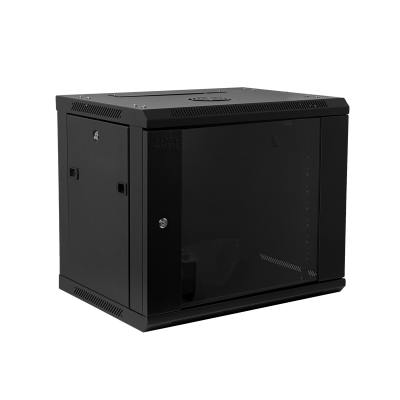 RK09-4LD LINKMADE Desarmado 9U 45CM-Fondo Gabinete Rack Pared Muro Negro