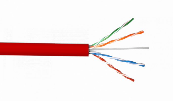 CBP-MR3 LINKCHIP Cable de Red UTP Cat5e Interior Multifilar 24AWG Cobre 305 metros Color Rojo