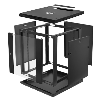 RK12-6LD LINKMADE Desmontable 12 Unidades 60cm de Profundidad Armario Rack de Pared en Negro