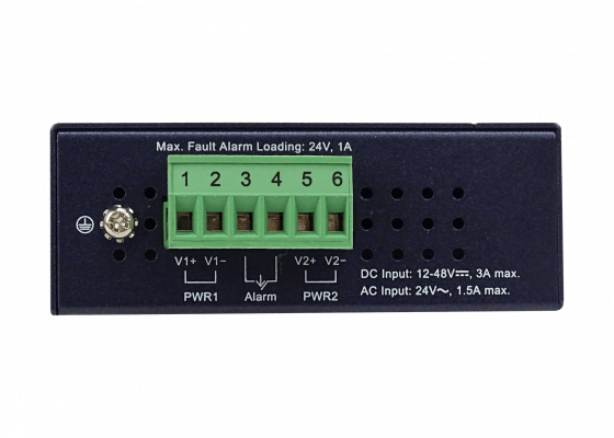 IGTP-805AT-LIQ Planet Convertidor de Medios Industrial Carril-DIN USADO SOLO EQUIPO 1-Puerto-1000-PoE 1-Ranura-SFP