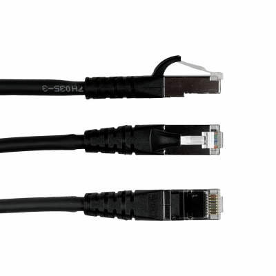 CP6SN-200L LINKMADE S/FTP CAT6 20mt NEGRO LSZH CABLE PATCH INYECTADO MULTIFILAR