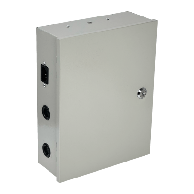F12-3H CCTV Fuente de Alimentación con Respaldo de Batería 12V 3A 9 Canales de Salida Gabinete con Cerradura Entrada 100-240V Conector C13