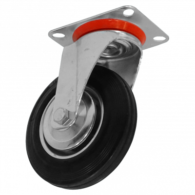 RUEDO-6 Rueda 6-pulgadas Rotatoria Negra Capacidad-150Kg 103x130x200
