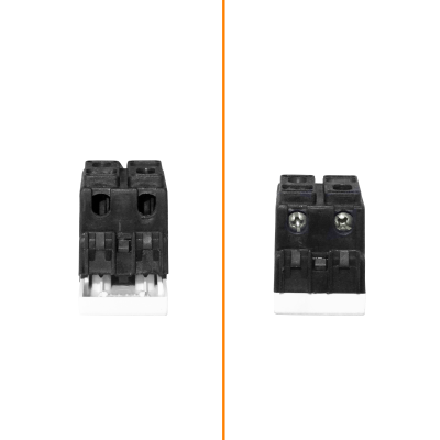 KEP-B Interruptor bipolar blanco KALOP de 4 pines, tamaño 9/12, 10A 250V, requiere base KEP-A, modelo KL40175