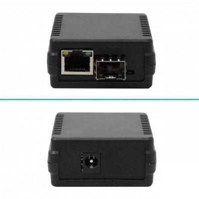 EM-0101-TG EUROLAN 1-SFP 1-1000-RJ45 Convertidor de Medios Gigabit 5-18VDC incluye-12VDC