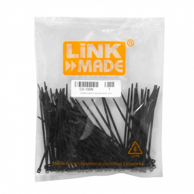 CV-100N LINKMADE Negra 100x2,5mm 100-unidades Sujetacables Plásticos