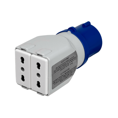 162P GEWISS industrial 1-Clavija Macho 16A 2-Base-H 10A/16A 2P+T IP44 250V