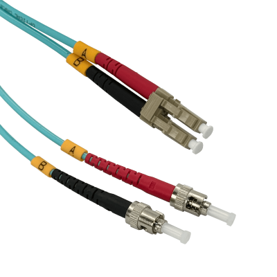 JF3LT1 1mt LC-ST OM3 Multimodo MM Duplex Cable de Interconexión Fibra Óptica 3.0mm 50/125um