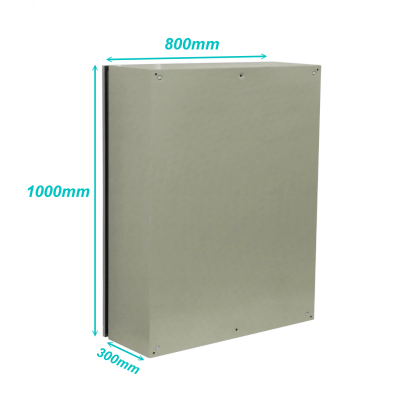 ST8-1030 TIBOX 1000x800x300mm 3-puertas sin Cerradura Armario Metálico Cuadro IP65 Crema