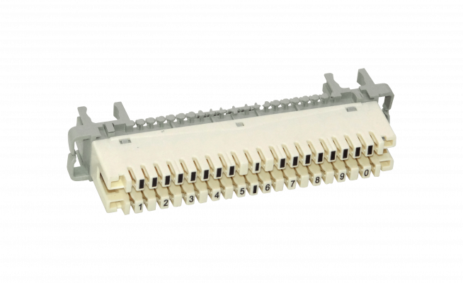 KRONE10PC Bloque Terminal Telefónico Desconectable Blanco 10-Pares KRONE requiere-Soporte/ADHESIVO