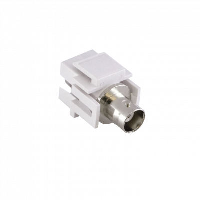 KBBWL Acoplador de inserción BNC hembra a BNC hembra para placa Keystone color blanco