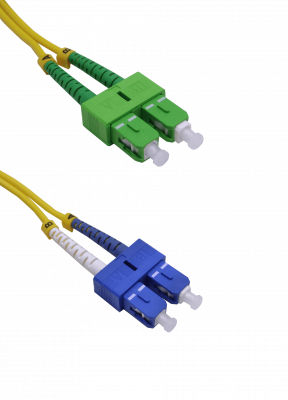 JFSAC2 2 metros SC/APC a SC/UPC Monomodo SM Dúplex Latiguillo de Fibra Óptica 3mm