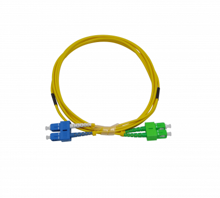 JFSAC2 2 metros SC/APC a SC/UPC Monomodo SM Dúplex Latiguillo de Fibra Óptica 3mm