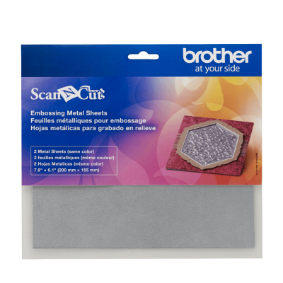 CAEBSSMS1 BROTHER 2 Hojas Metal 200x155mm Aluminio Repujado ScanNcut2 PlotterCte