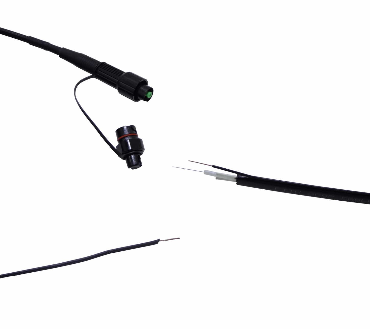 JXSX60 Pigtail Monomodo G657A2 SM de 60 metros con 1 Conector OptiTap-SC/APC para Cable de Exterior