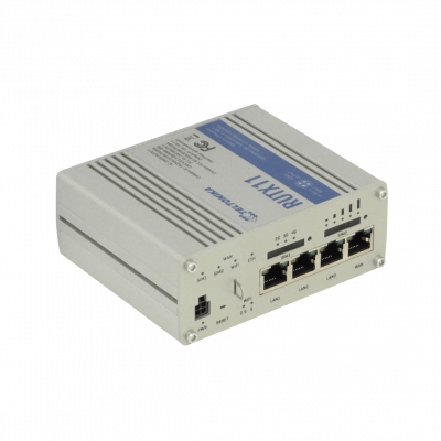RUTX11 TELTONIKA Enrutador Inalámbrico 4G/LTE-300mbps Doble-Sim 3-Antena-SMA 4-Puertos-1000 1-USB GPS