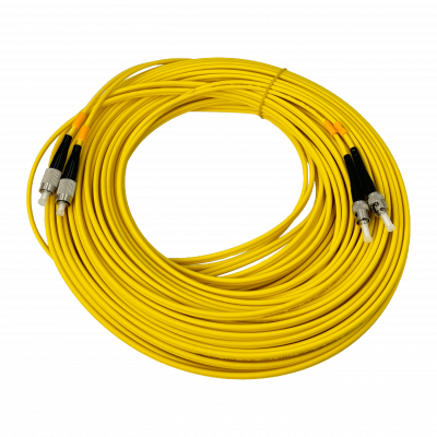 JFSTF25X Cable de Interconexión de Fibra Óptica Monomodo SM Simplex ST-FC de 25 metros, 3.0mm de diámetro, 9/125µm, con cubierta LSZH