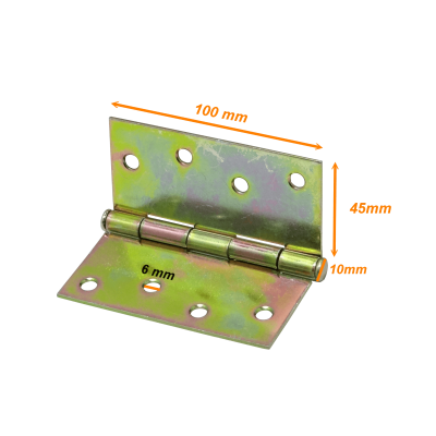 BISA-40 2-Bisagras 102x102mm x2,0 4-Tornillos incluidos-16-Tornillos 4x4-Pulgadas