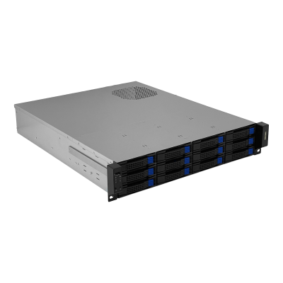 RAG-2US LINKMADE Caja de Almacenamiento 2U para Rack 12x3,5 Hotswap MATX Necesita Fuente ATX