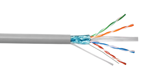 CB6L-FG3. LINKMADE Cable unifilar Cat6 F/UTP de 300 metros, color gris, 24AWG, PVC, cobre, fabricado en Taiwán